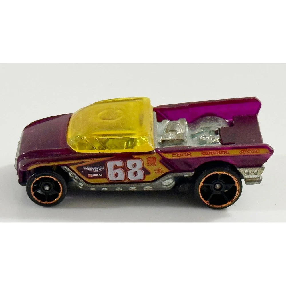 Hot Wheels Slingshot Toy Car Kids 1:64 Purple Translucent Yellow Canopy #68 2001